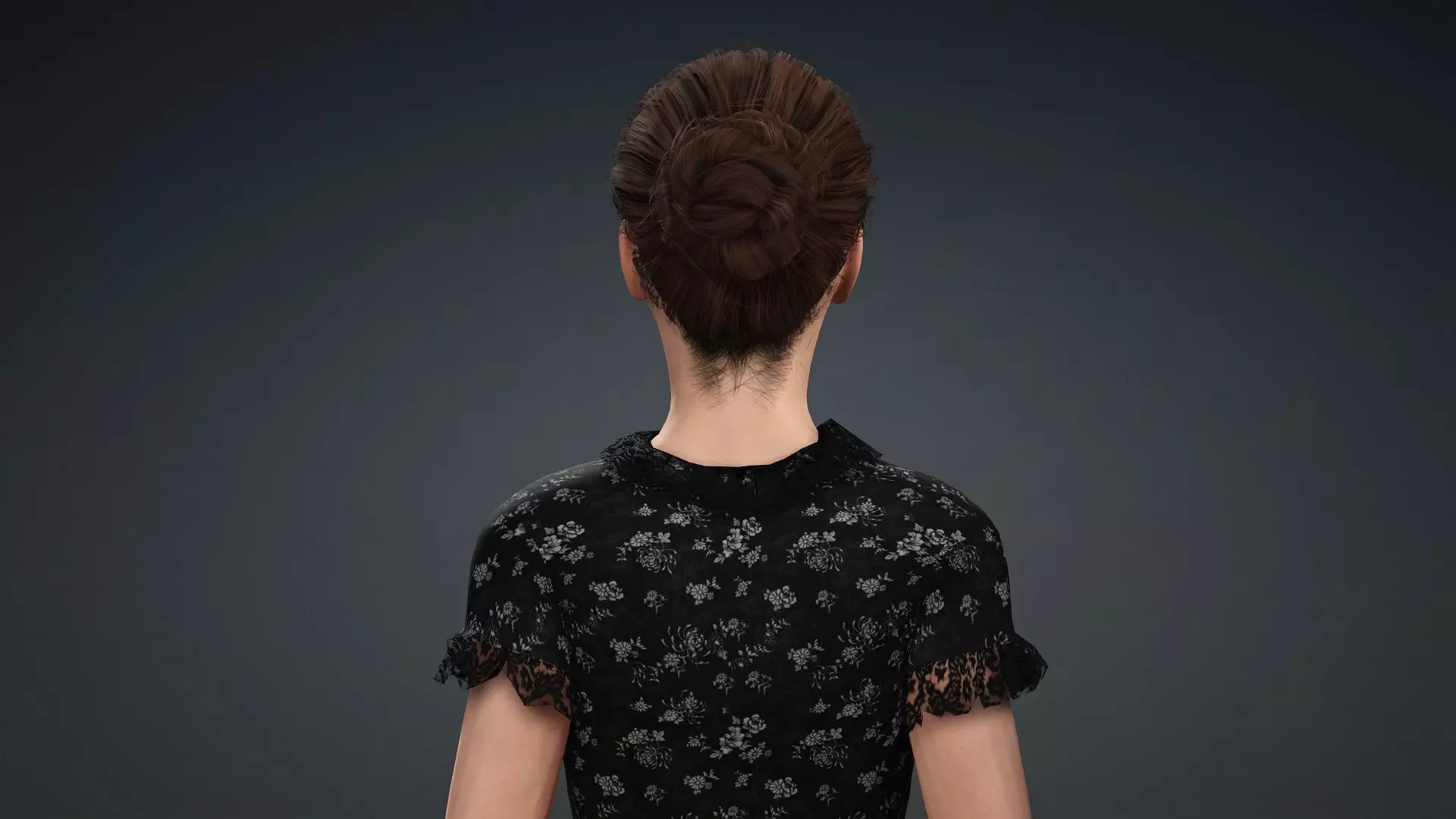 Elegant Female Character 3D model_6