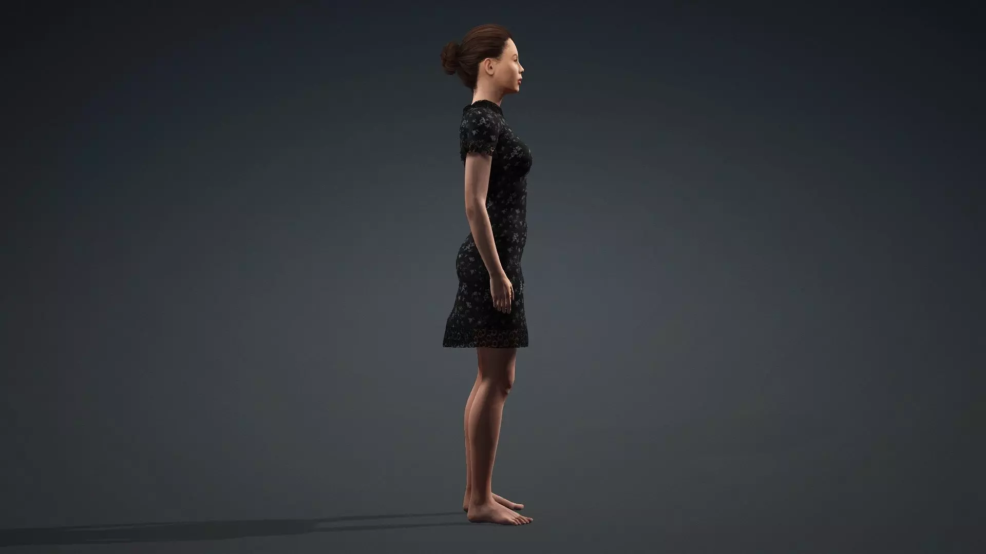Elegant Female Character 3D model_3