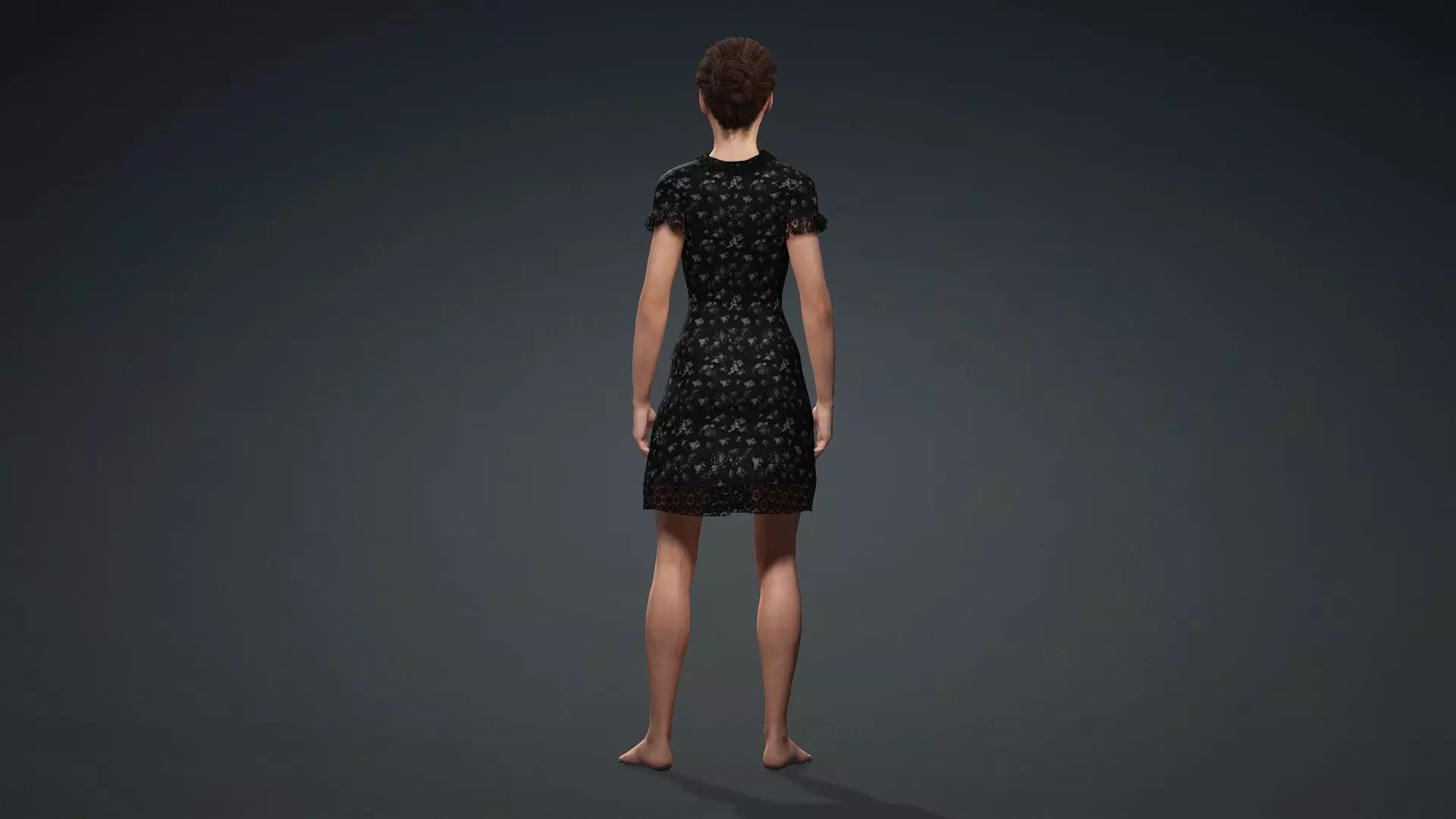 Elegant Female Character 3D model_5