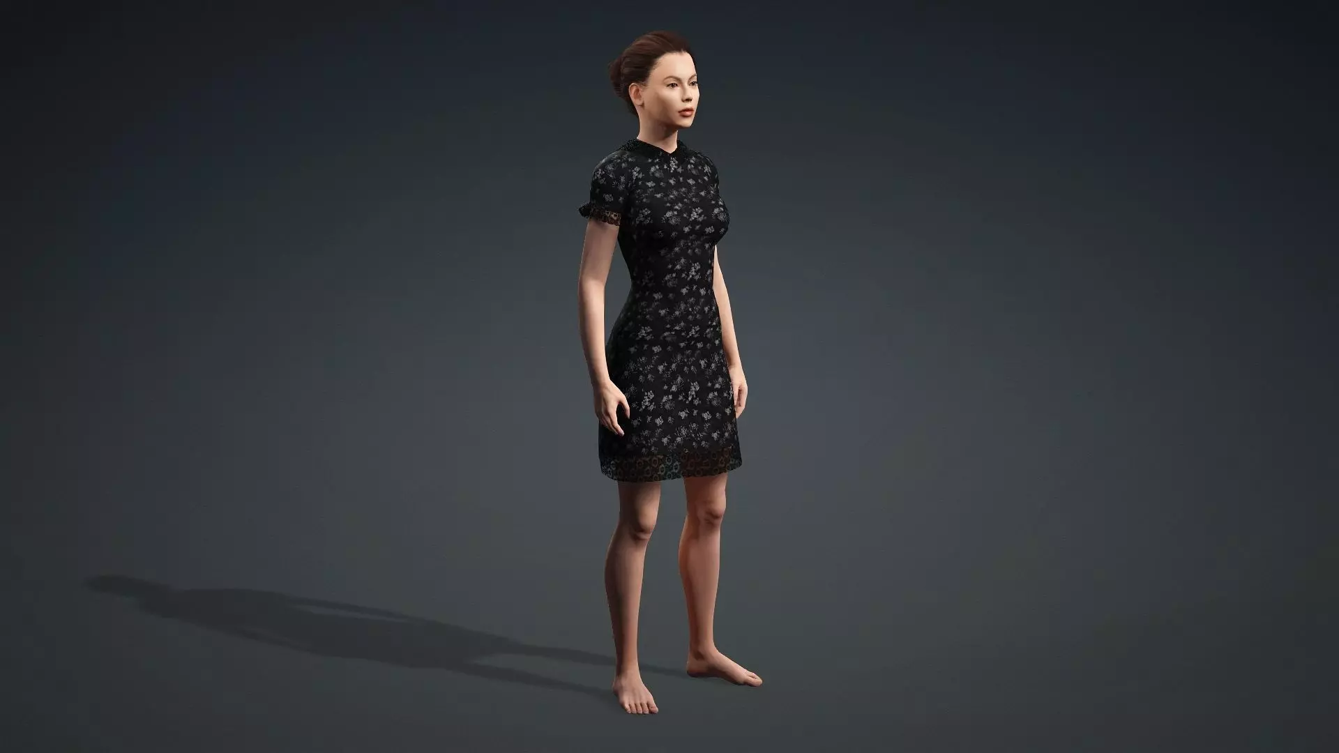 Elegant Female Character 3D model_10