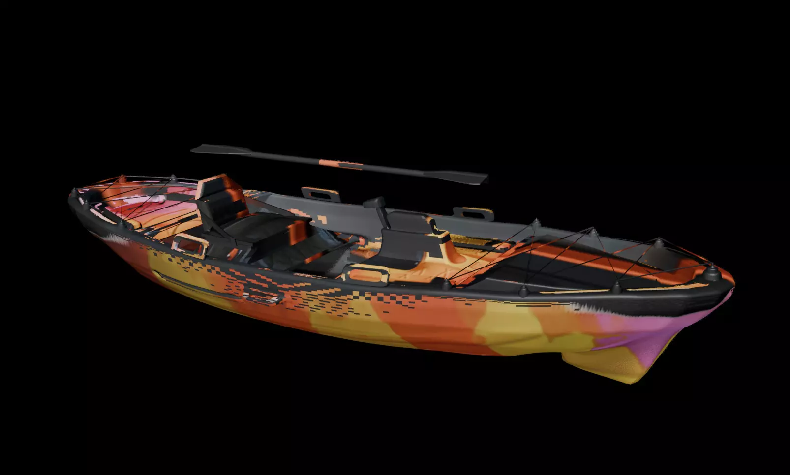Kayak Low-poly 3D model