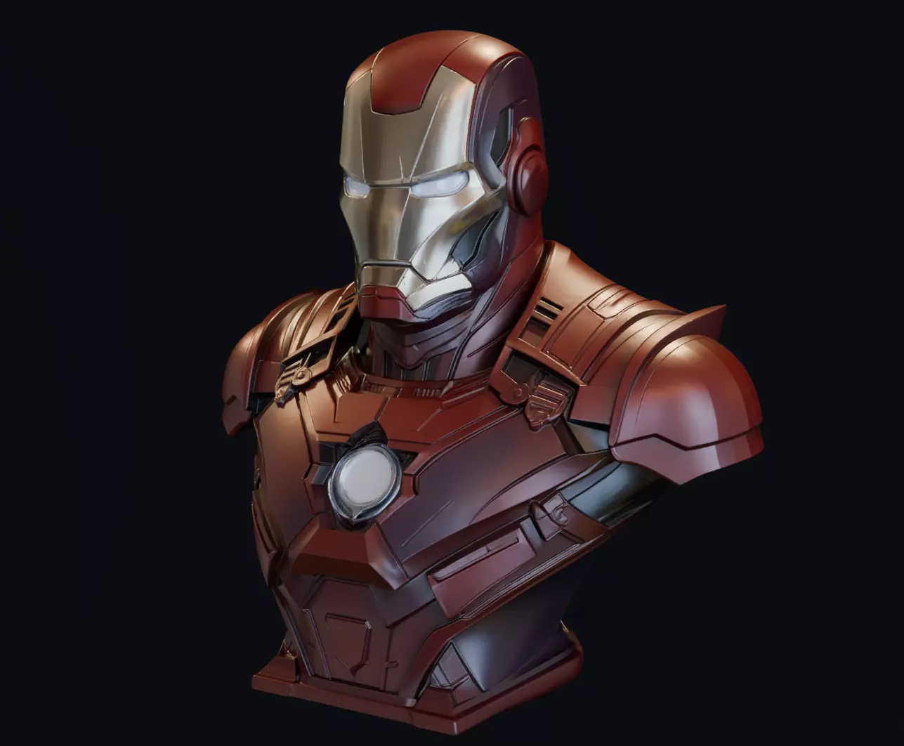 IRON MAN BUST 3D PRINT MODEL 3D print model_0