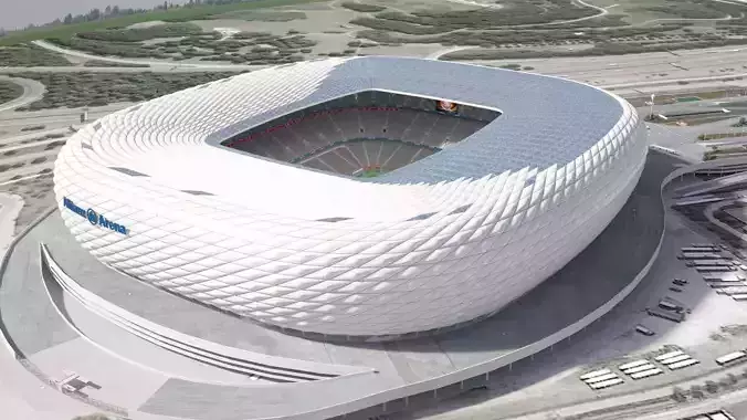 Allianz Arena at Day and Night 3D model