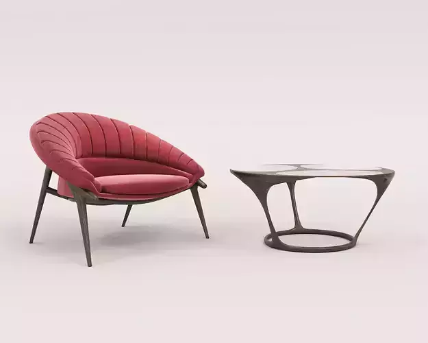 Modern Coffee Table and Armchair Set 68
