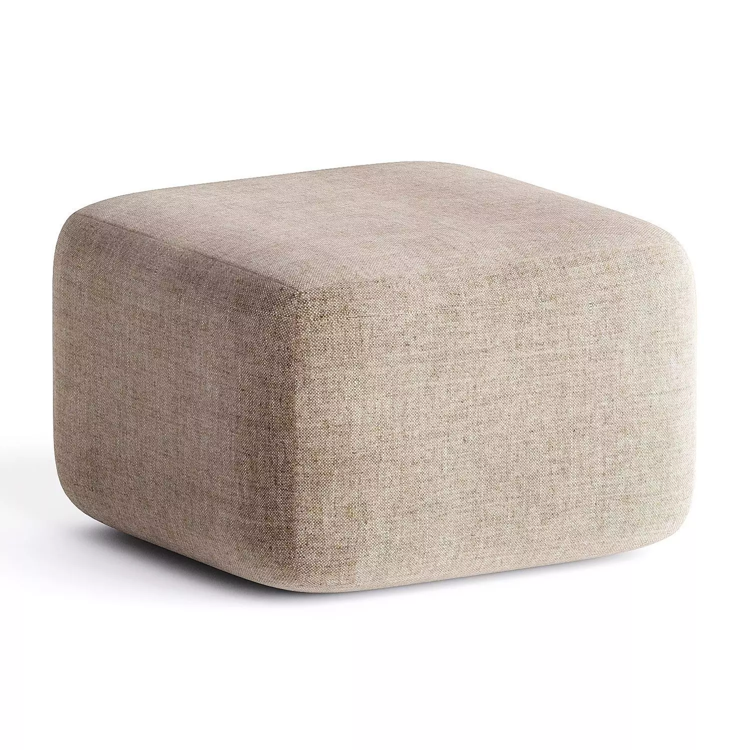 pouf grey 3D model_2