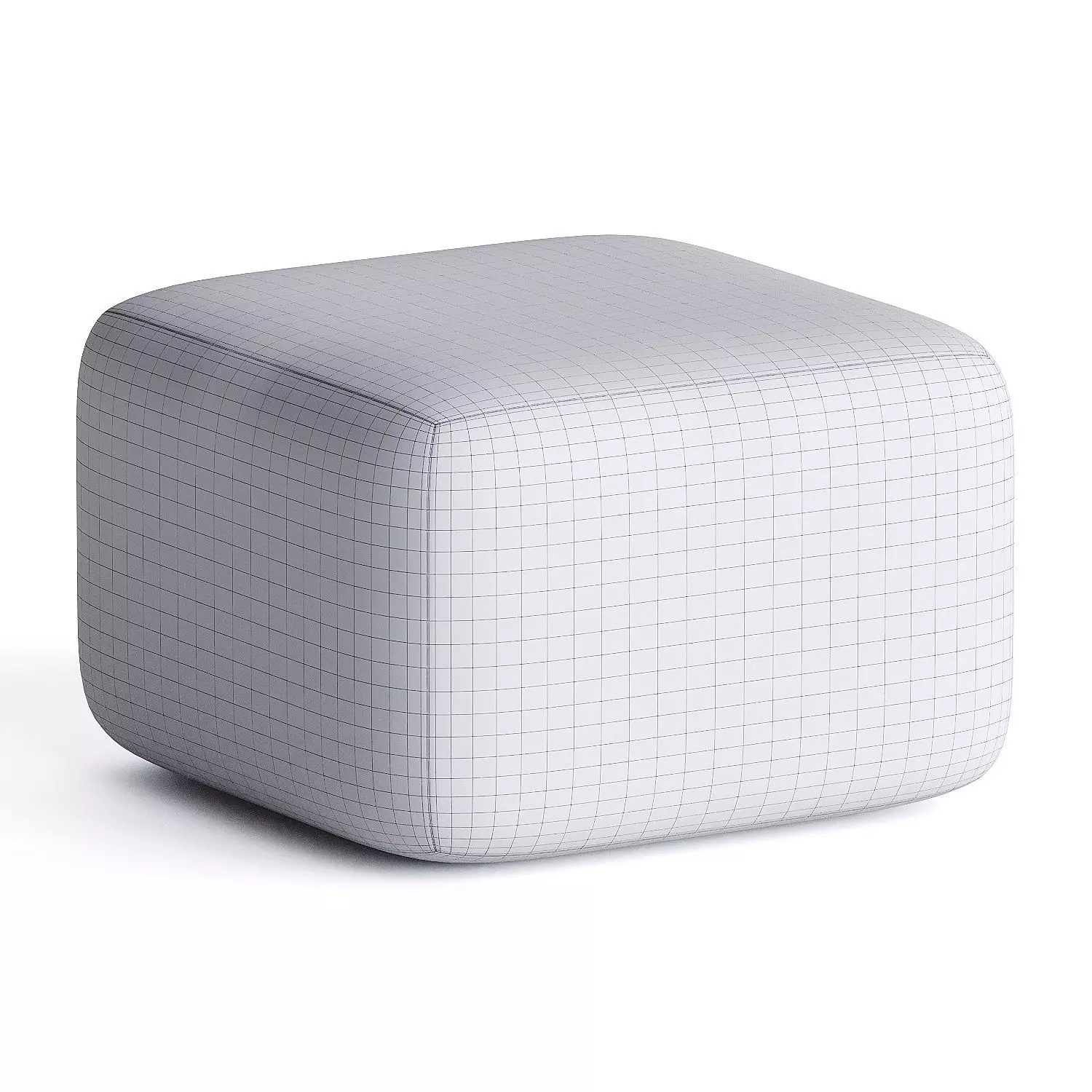 pouf grey 3D model_3