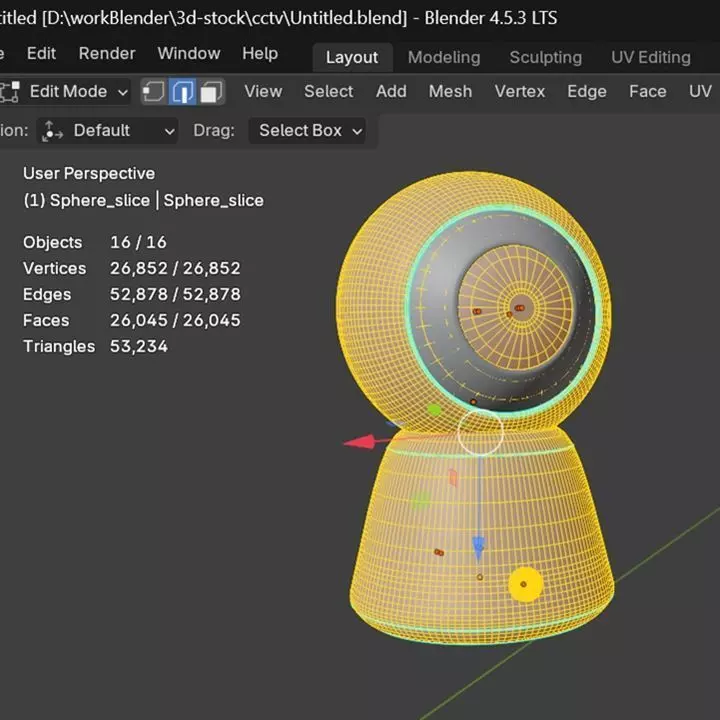 Camera Securitas Moderna 3D Model of Smart Surveillance Device 3D model_2