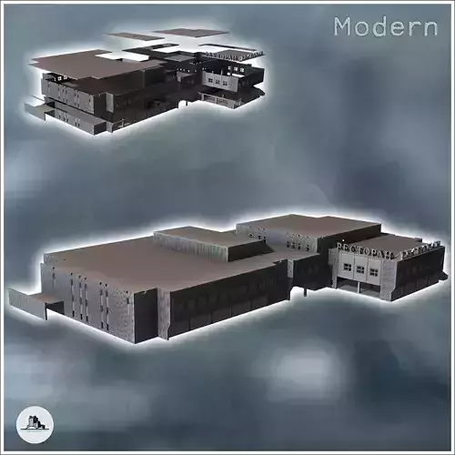 Large Russian Soviet double-storey supermarket with central aisl