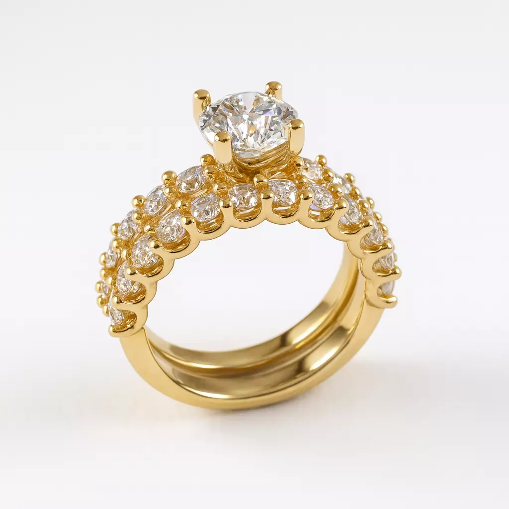 Solitaire engagement rings Model 8037 3D print model_0