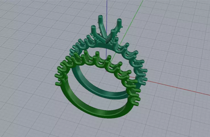 Solitaire engagement rings Model 8037 3D print model_3