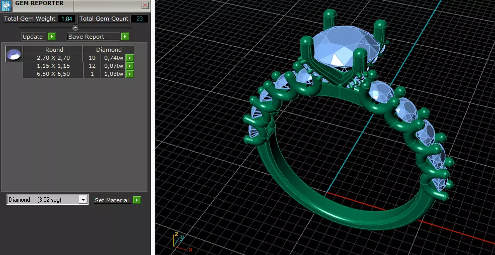 Solitaire engagement rings Model 8037 3D print model_9