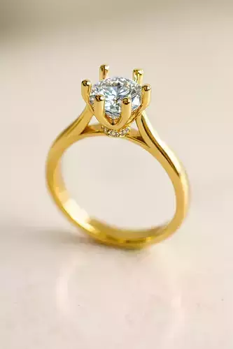 Solitaire engagement rings Model 8035