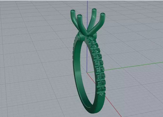 Solitaire engagement rings Model 8031 3D print model_4