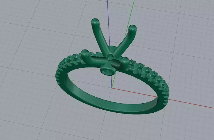 Solitaire engagement rings Model 8031 3D print model_3