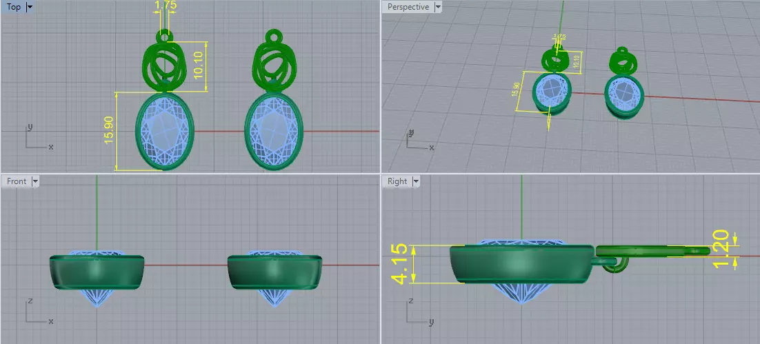 Details for earrings Model 8029 3D print model_5