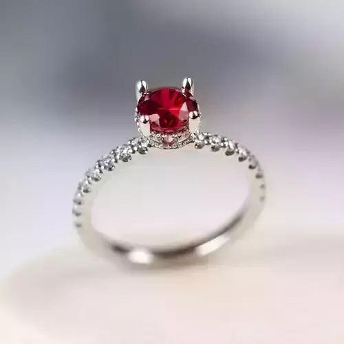 Solitaire engagement rings Model 8026