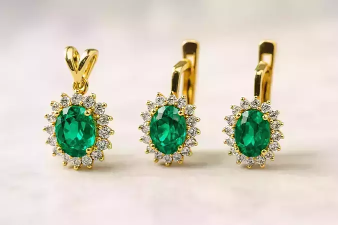 Pendant earrings Model 8022