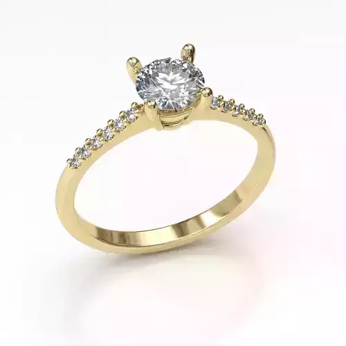 Solitaire engagement rings Model 8012