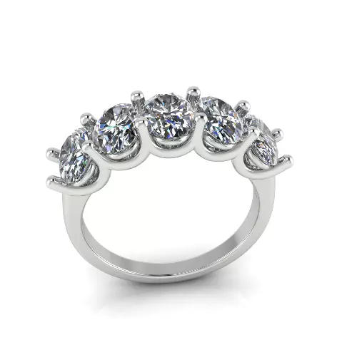 Solitaire engagement rings Model 8010 3D print model_2