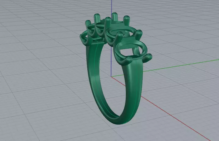 Solitaire engagement rings Model 8010 3D print model_4