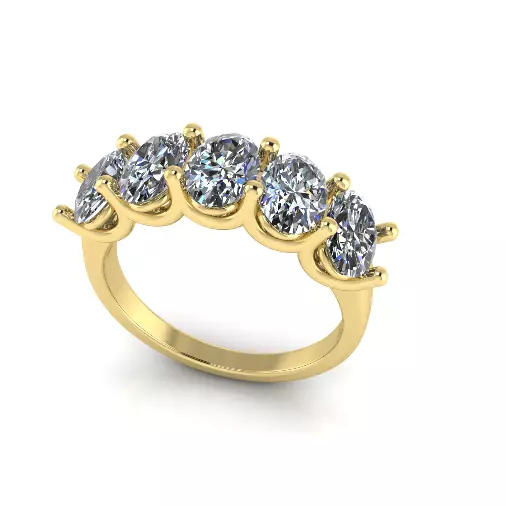 Solitaire engagement rings Model 8010 3D print model_1