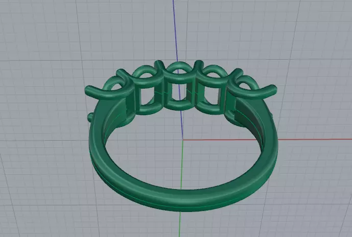 Solitaire engagement rings Model 8010 3D print model_5