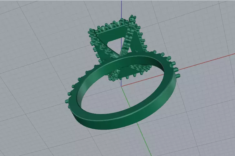 Solitaire engagement rings Model 8005 3D print model_5