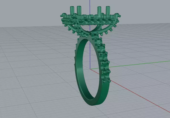 Solitaire engagement rings Model 8005 3D print model_4