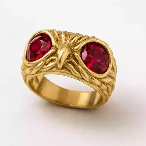 Ring with an owl Model 8002