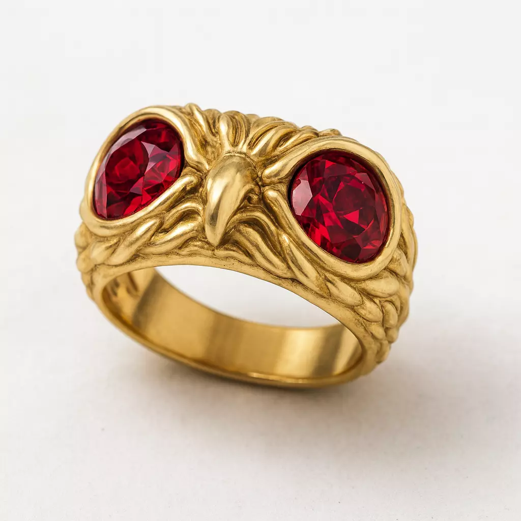 Ring with an owl Model 8002 3D print model