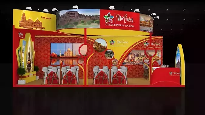 9mtr x 5mtr expo stall 2side open Exhibition Stand Design