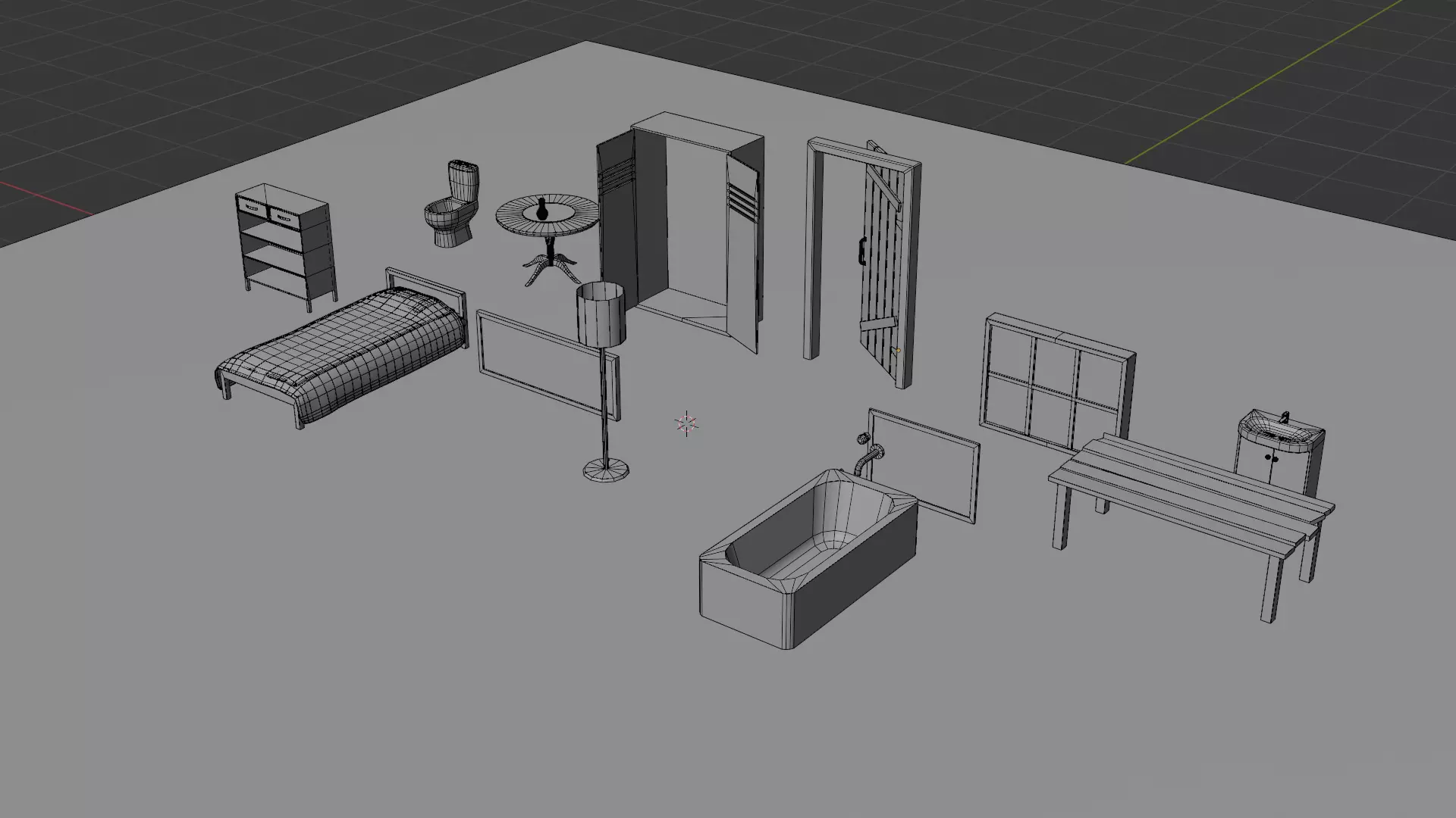 Props pack - mid-poly low-poly game-ready models Low-poly 3D model_4