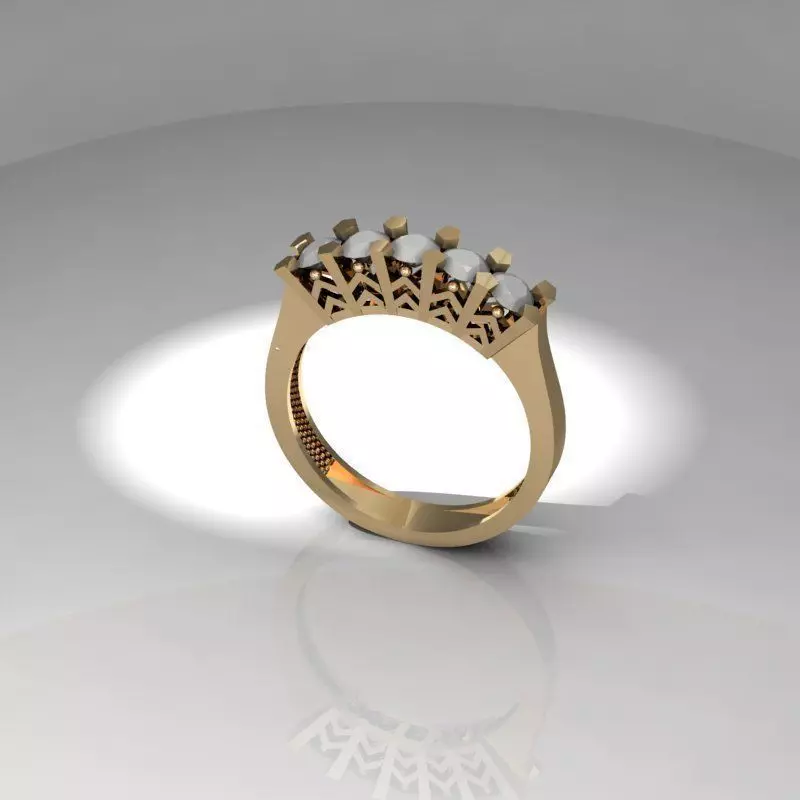 4Ring new solitaire  3D print model_0