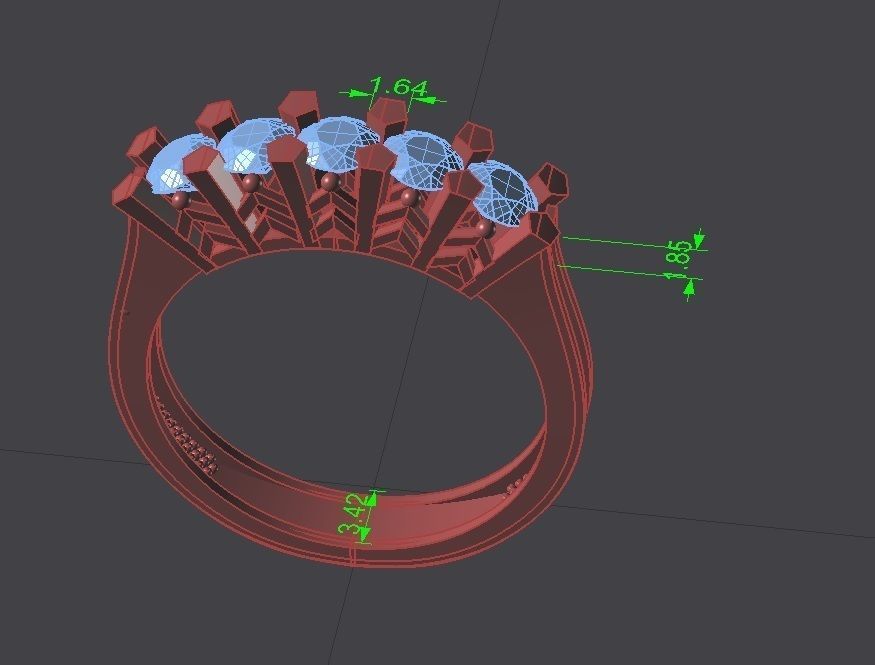 4Ring new solitaire  3D print model_3
