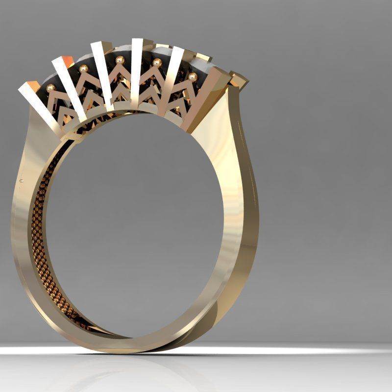 4Ring new solitaire  3D print model_2