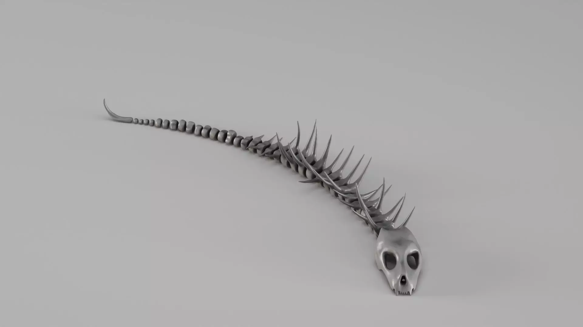 001661 Prehistoric Aquatic Creature Skeleton 3D print model_2