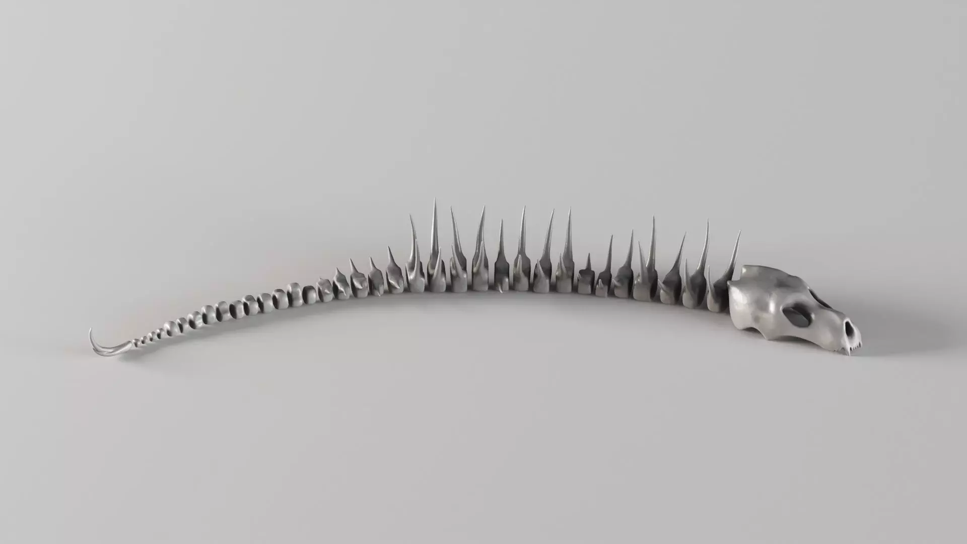 001661 Prehistoric Aquatic Creature Skeleton 3D print model_14