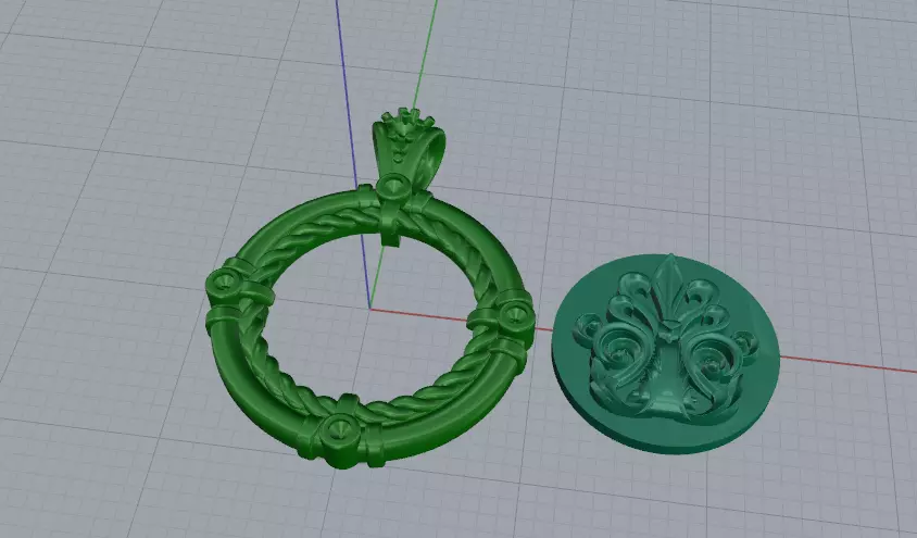 Pendant Model 8080 3D print model_2