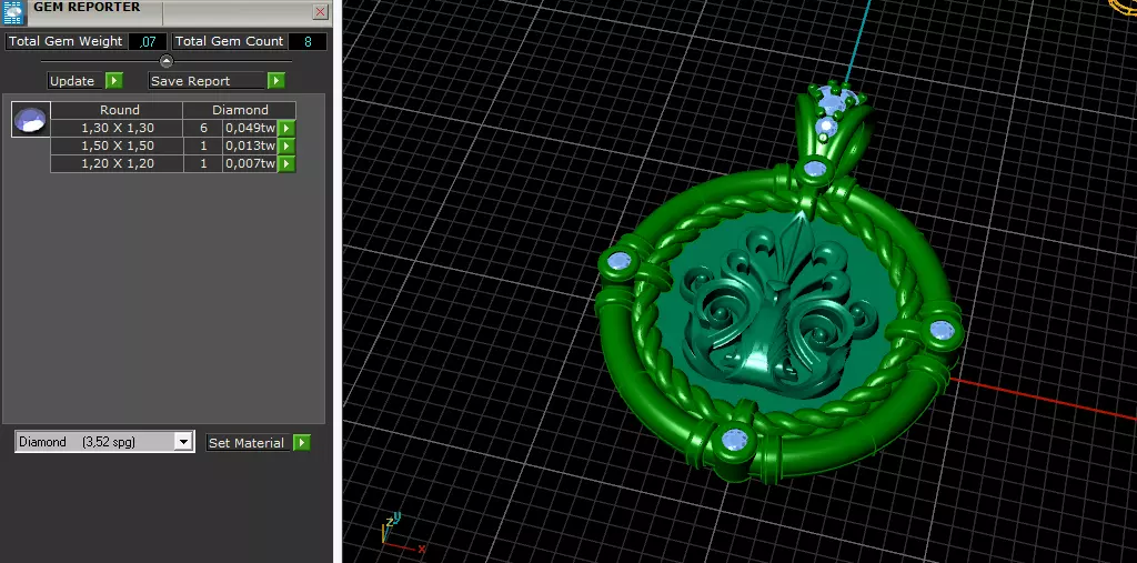 Pendant Model 8080 3D print model_7