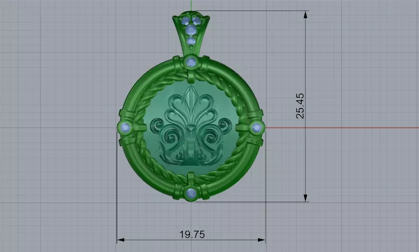 Pendant Model 8080 3D print model_5