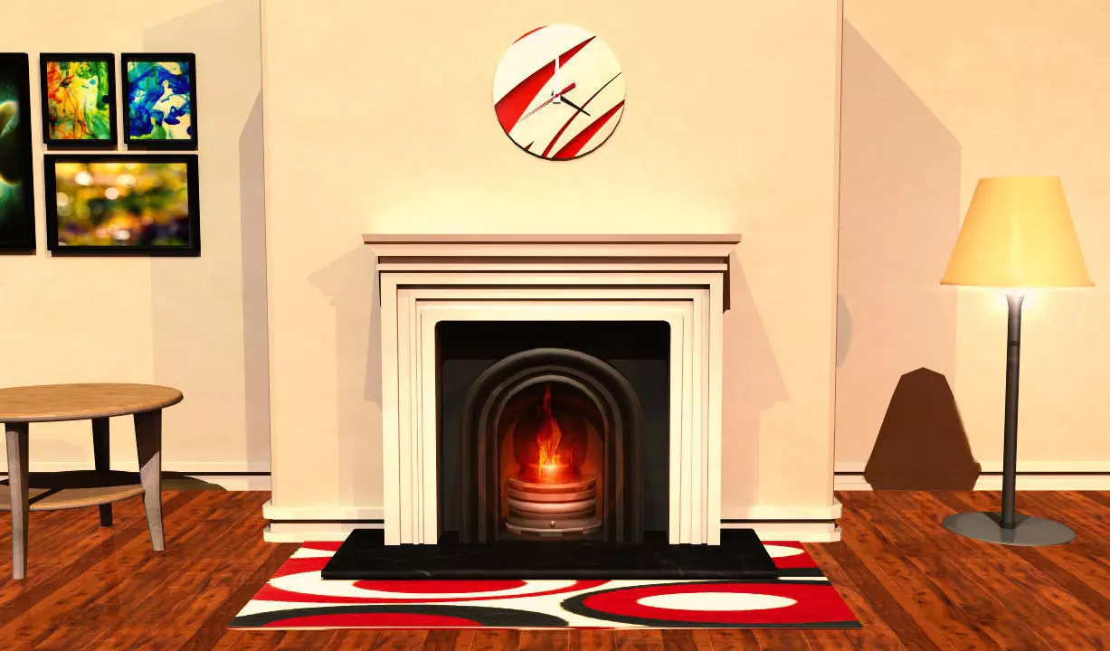 Fireplace Mantle Interior 3D model