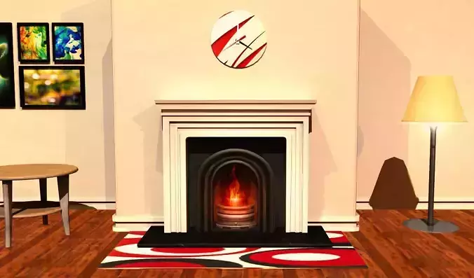 Fireplace Mantle Interior  3D model