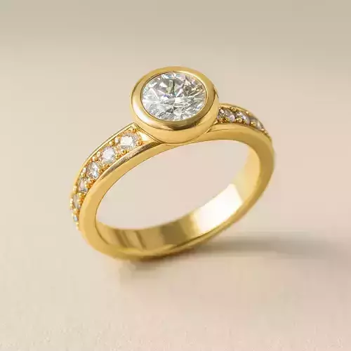 Solitaire engagement rings Model 8069