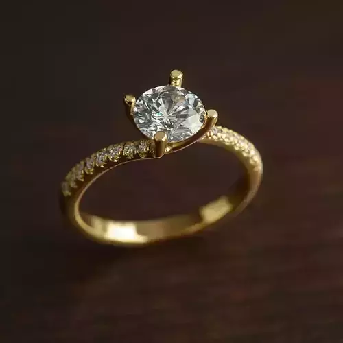 Solitaire engagement rings Model 8066