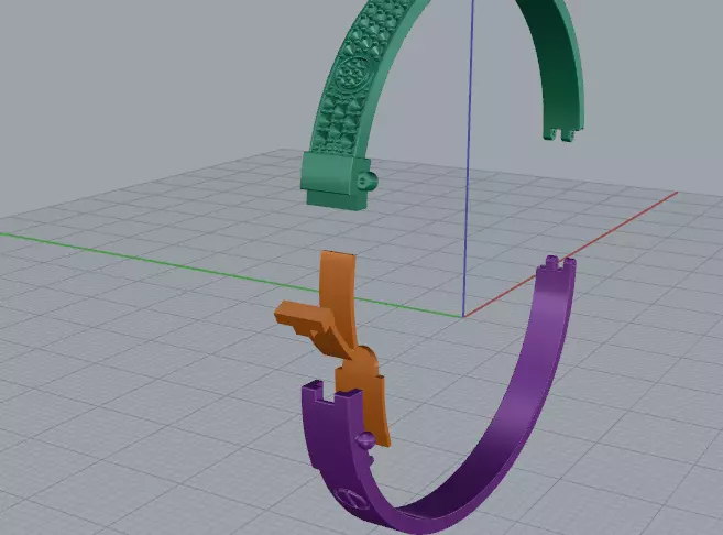 Bracelet size 18 Model 8065 3D print model_4