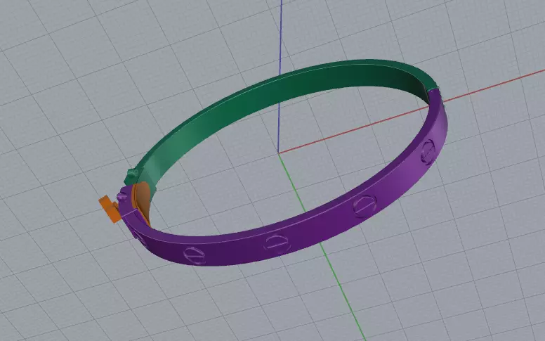 Bracelet size 18 Model 8065 3D print model_6
