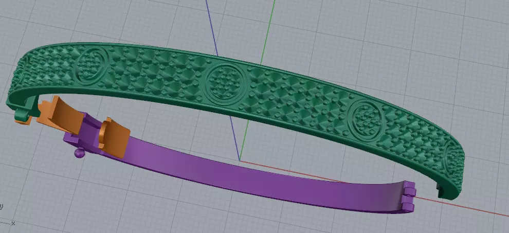 Bracelet size 18 Model 8065 3D print model_5