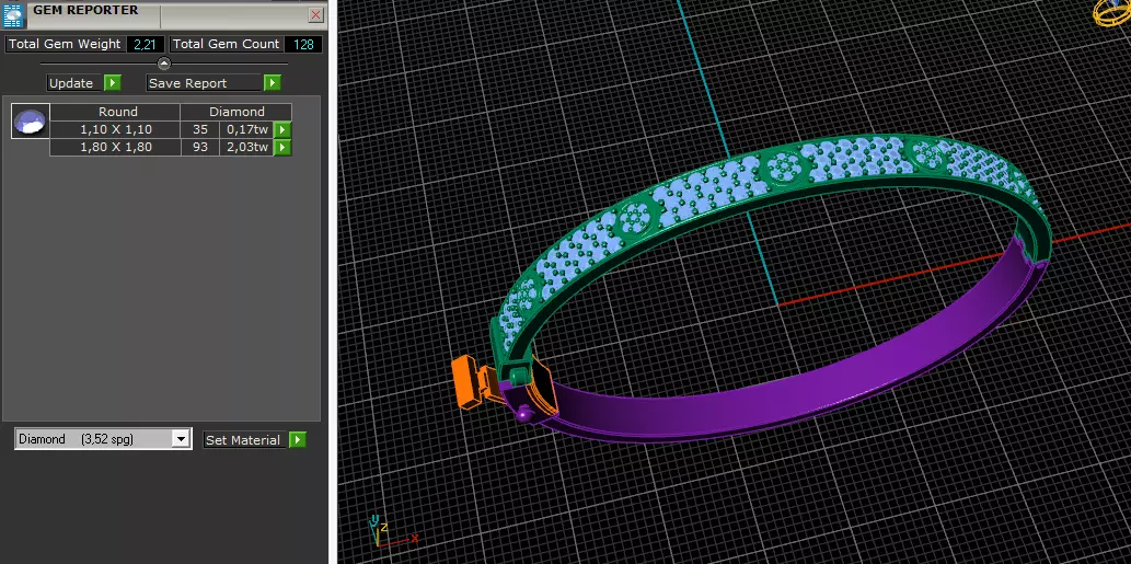 Bracelet size 18 Model 8065 3D print model_10