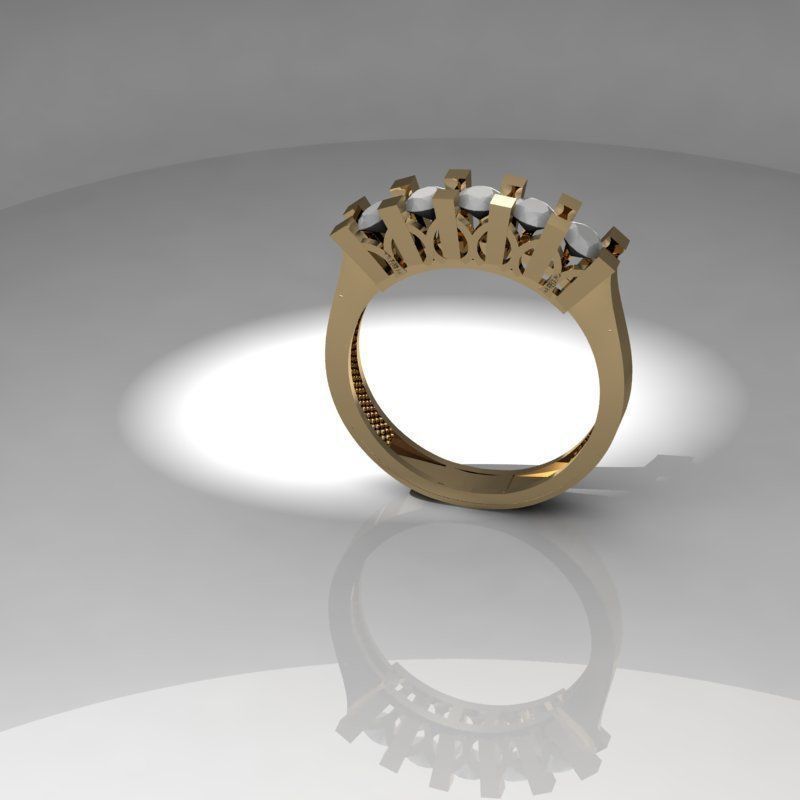 6ring new solitaire  3D print model_2