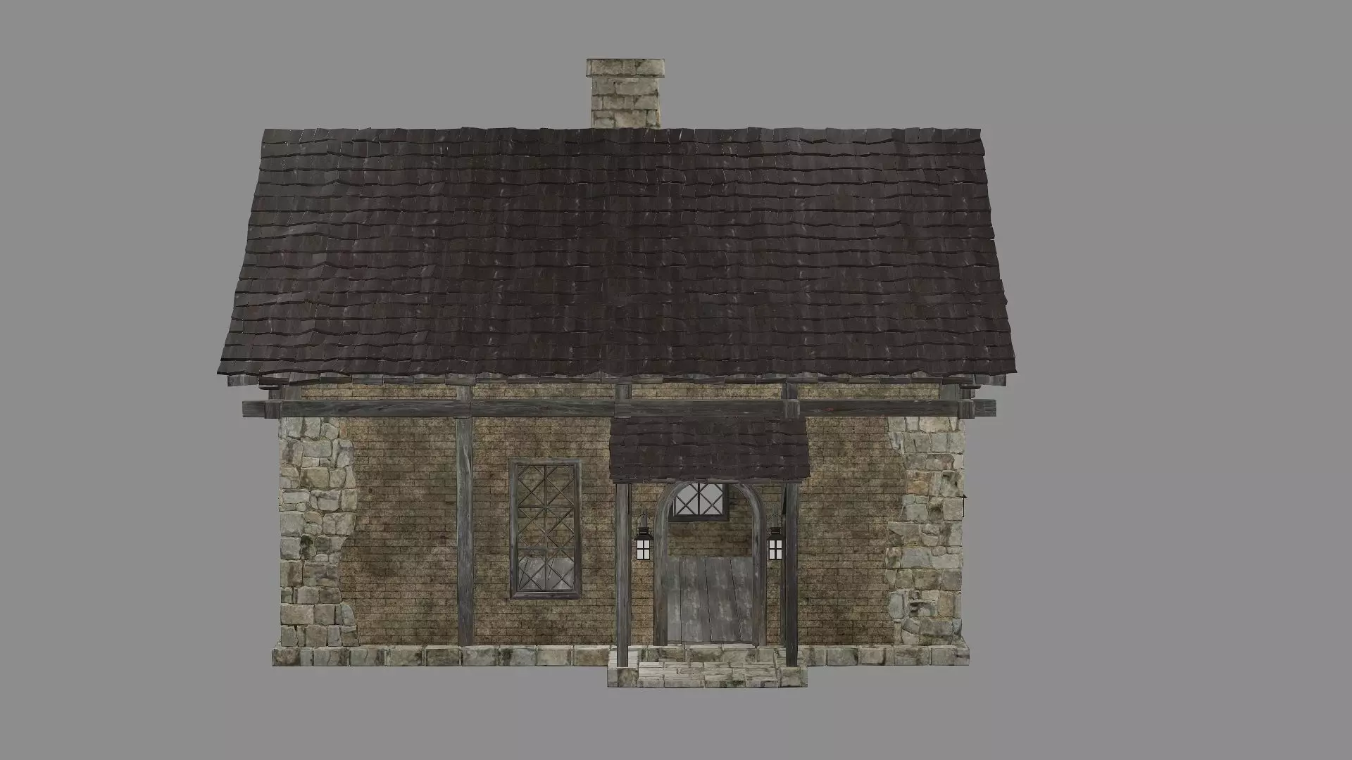 Medieval Viking House 10 Game Ready Low-poly 3D Model Low-poly 3D model_6